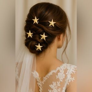 Gold Star Spiral Hair Accessories